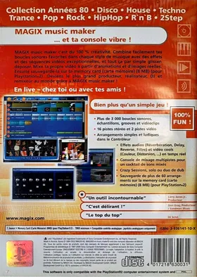 MAGIX Music Maker  (Deluxe Edition) box cover back